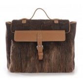 Backpack Man Bag with Leather and Fur  * era ICONS *